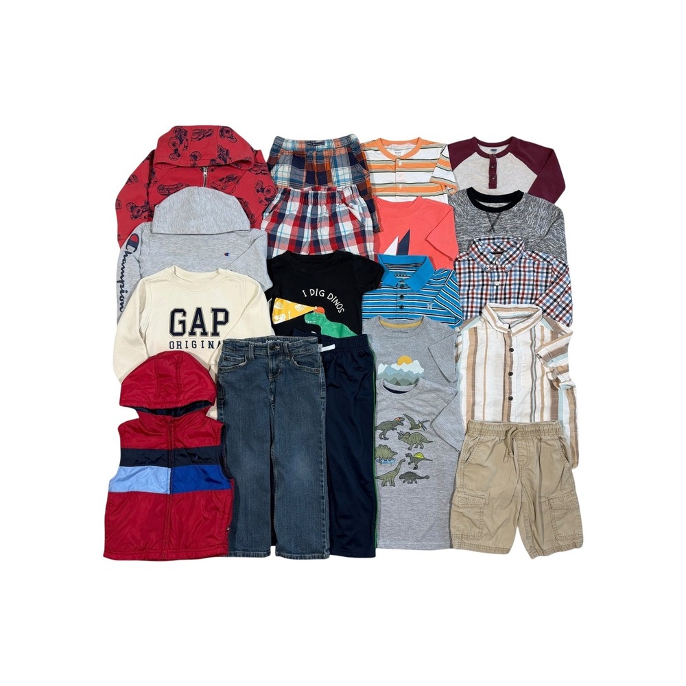 Boys Clothing Lot Size 4 & 5 Gap Nautica Carters 19pc Bundle Hoodie Tee Pants